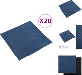 vidaXL Vloertegelset - PP - 50 x 50 cm - Donkerblauw - 20 stuks - Vloer