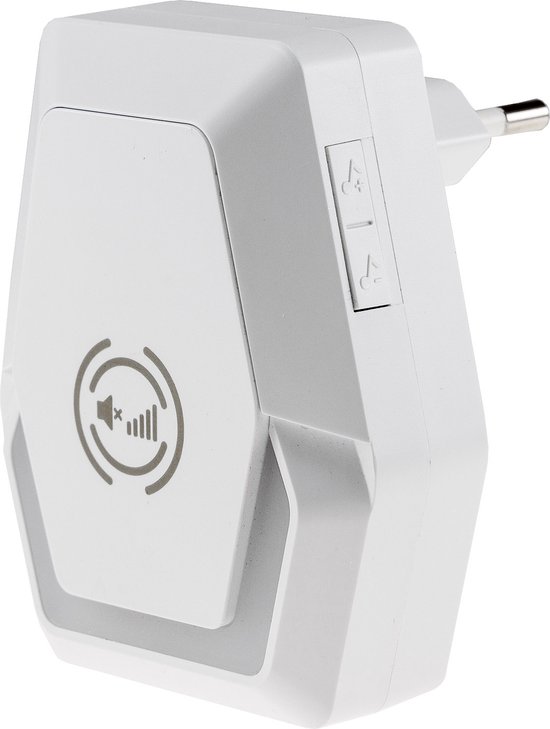 Pilota Porta draadloze deurbel 400 meter bereik met 1 ontvanger + flitslicht - 100 decibel - 39 melodieën - IP44 - wit draadloos - voor stopcontact - elektrische deurbel — afbeelding 5