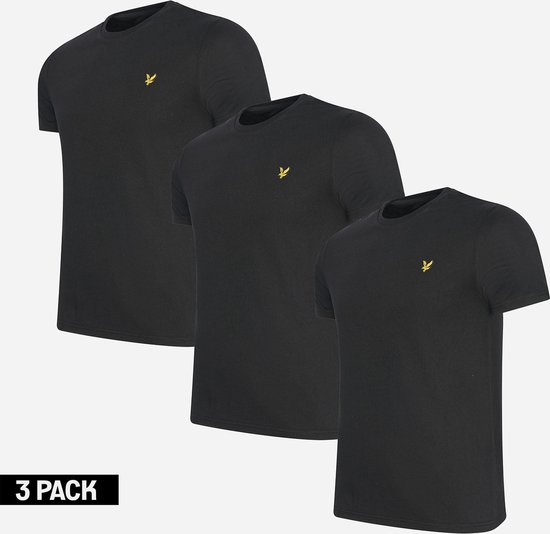 Lyle & Scott Plain t-shirt - jet black 3 pack