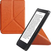 kwmobile case geschikt voor Kobo Clara 2E - Met standaard - E reader cover van kunstleer - In oranje