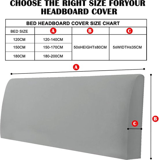 Beschermhoes Voor Het Hoofdbord Van Het Bed,Stretch Bed Headboard Cover