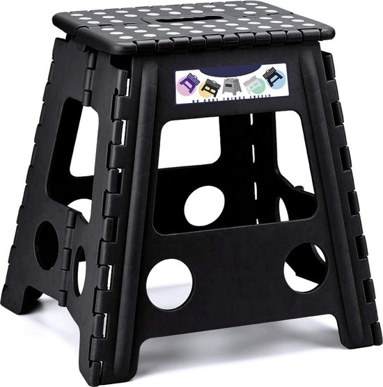 opstapkruk-40-cm-zwart-opvouwbare-kruk-opstapkruk-draagbare