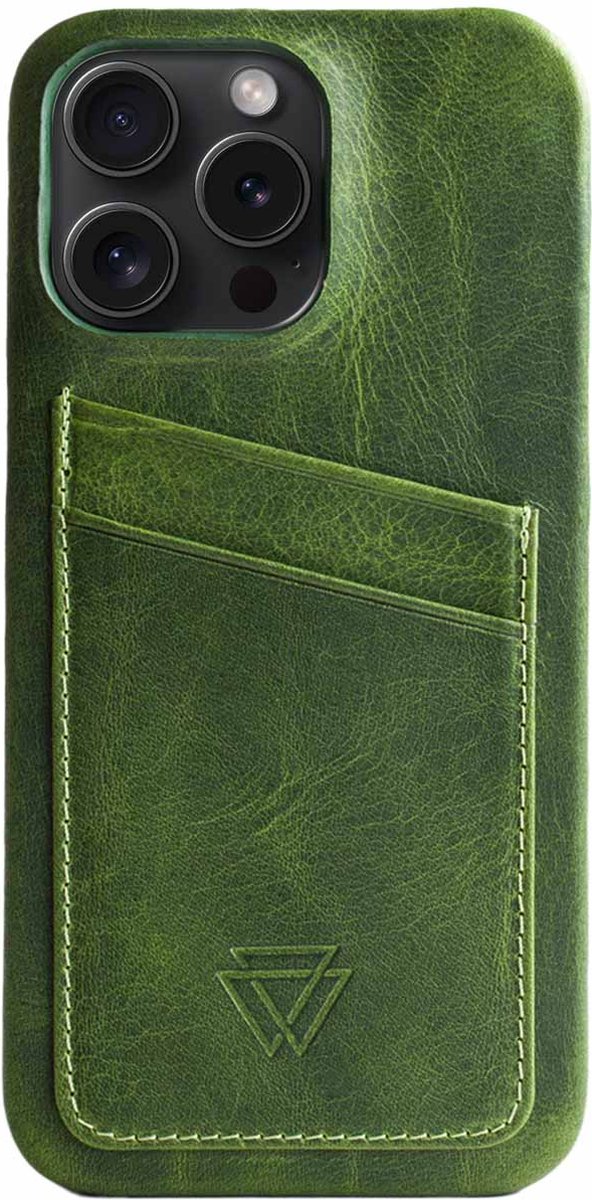 Wachikopa Full Wrap C.C. Backcover iPhone 15 Pro hoesje - Forest Green