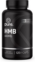PURE HMB - 600mg - 120 V-Caps - aminozuur - Leucine - vegan capsules