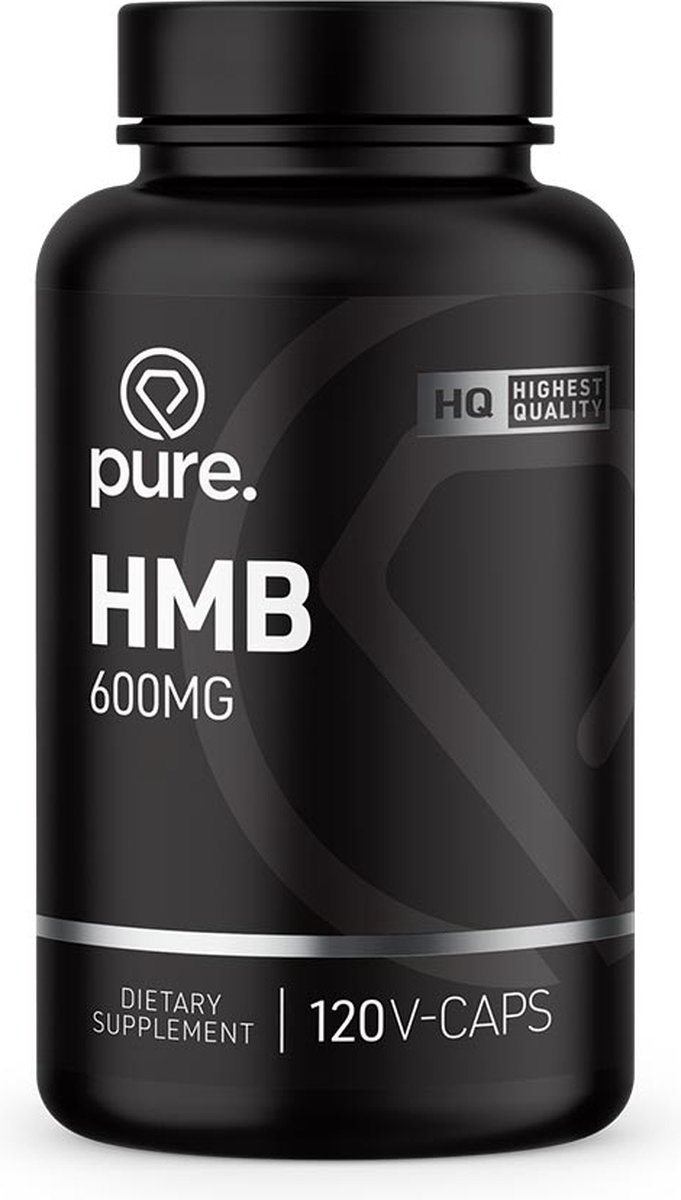 Goedkoopste Pure. HMB - 600mg - 120 V-Caps - aminozuur - Leucine - vegan capsules
