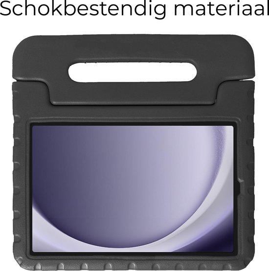 Samsung Galaxy Tab A9 Cover Coque Kinder Kids Case Cover Kids Proof - Samsung Galaxy Tab A9 Case Kinder Cover - Zwart