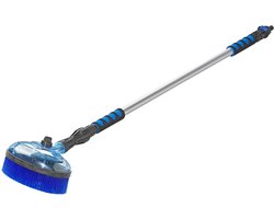 ProPlus Wasborstel - Telescopische Steel - Roterende Borstelkop - Zeepdispenser - 102-171 cm