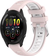 Siliconen bandje - geschikt voor Xiaomi Mi Watch / Watch S1 / Watch S1 Pro - roze-wit
