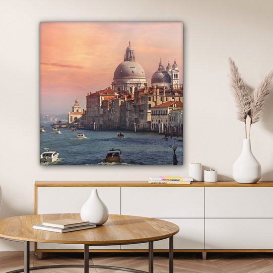 Peinture sur Toile Italie - Venetië - Grand Canal - 90x90 cm - Décoration murale