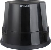 BRASQ Opstapkrukje zwart kunststof Essential ST100 draagvermogen 150 kg, opstapkruk, olifantenvoet, kantoorkruk, trap, roltrap, kruk