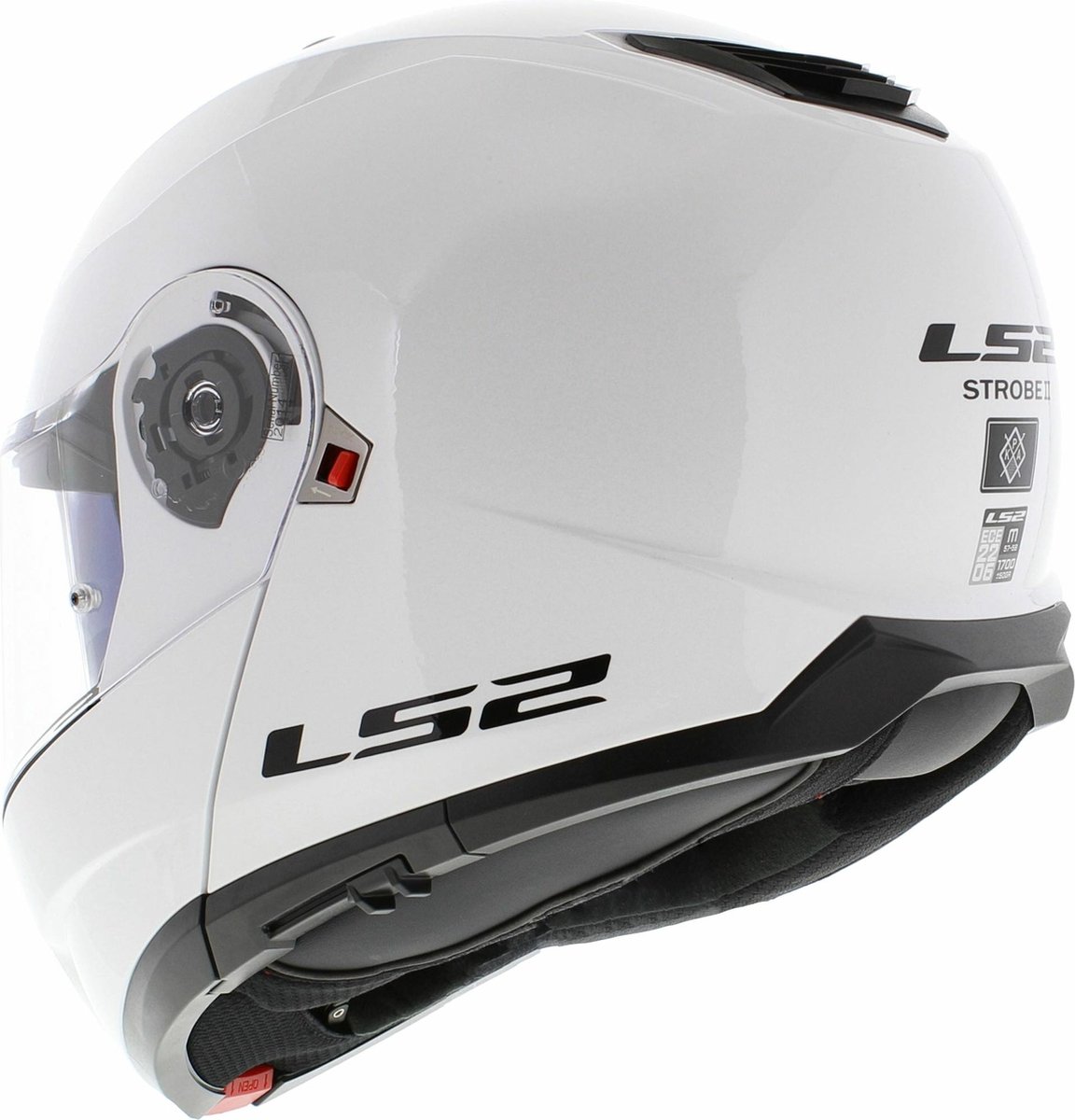LS2 FF908 Strobe II Gloss Wit 06 Systeemhelm - Maat M - Helm – foto 8