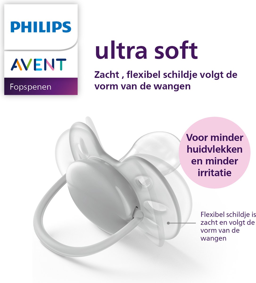 Philips Avent Sucette Ultra Douce SCF091/33 - 6 à 18 mois - Grijs/ Oranje -  2 pièces 