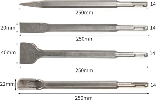 Metabo SDS-plus boor-/beitelset SP, 17-delig, in aluminium koffer