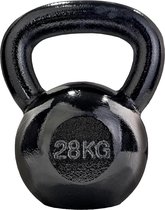 ScSPORTS® - Gietijzeren Kettlebell - Duurzaam - Lichaamstraining - Veelzijdige fitness training - 28 kg - Zwart