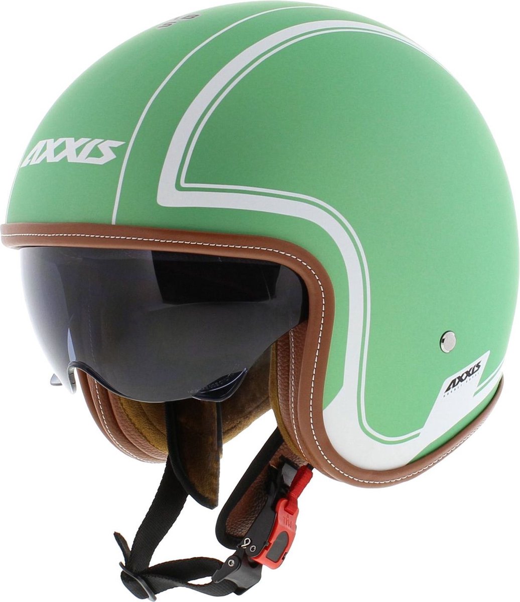 Axxis Hornet SV jethelm Royal mat groen L - Motorhelm / Scooterhelm