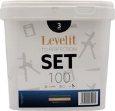 Levelit - Levelling Starterskit - 3 mm - 100 stuks - Tegel nivelleersysteem