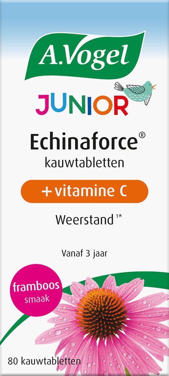 Goedkoopste A.Vogel Echinaforce Junior Vitamine C kauwtablet - Ondersteunt de weerstand bij kinderen - 80 st