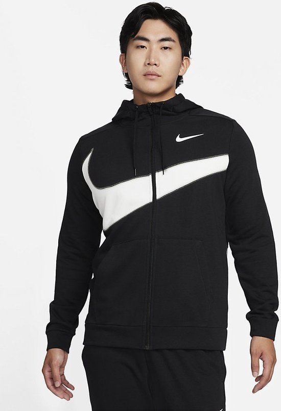 Nike Sportswear Dry-Fit Fleece Hooded Vest Black White Maat M