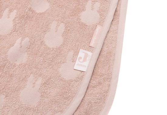 Jollein x Nijntje - Badponcho Baby Badstof - Badcape Kind met Capuchon - Miffy Jacquard - Wild Rose van Jollein — afbeelding 3