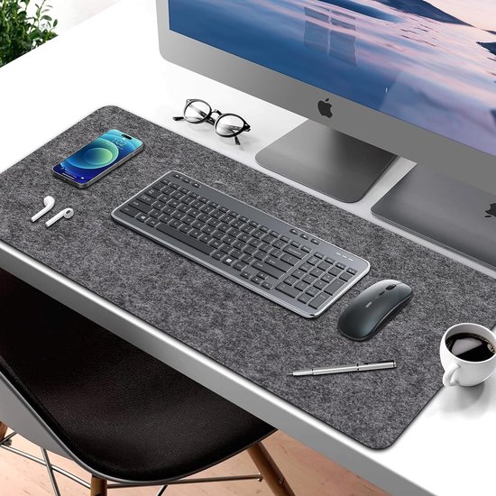 Bureau-onderlegger Leitz 100x40cm oprolbaar donkergrijs