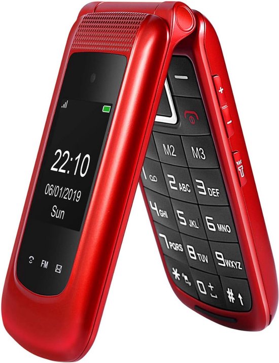 Téléphone Seniors Rouge 4G GSM Mobile PEAM 3G | bol
