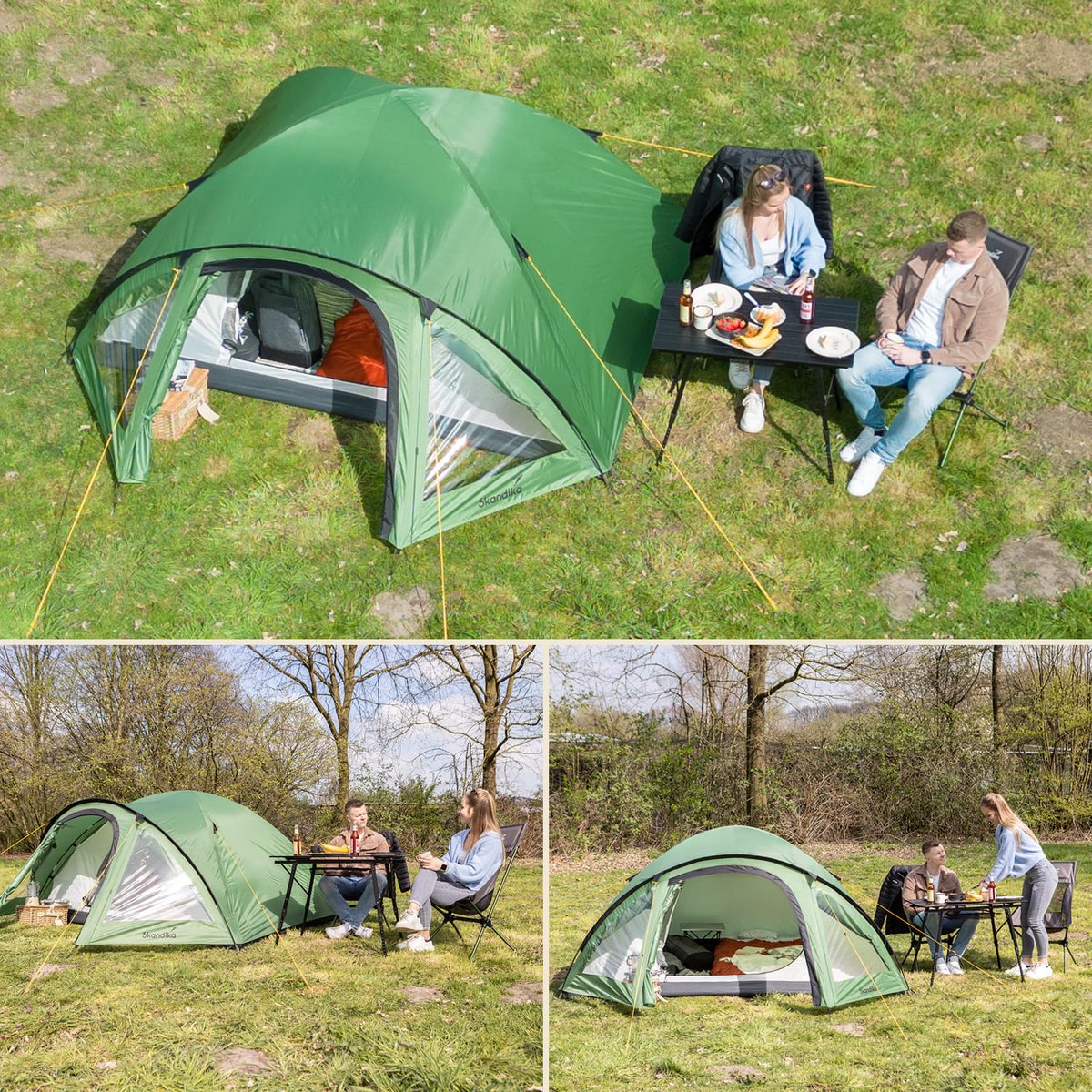 Skandika Tente Dôme Larvik 4 - Tente Camping Igloo 4 Personnes