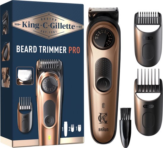 King C. Gillette Tondeuse barbe Homme PRO - molette de précision pour 40  longueurs -... | bol.com