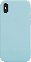 Coverzs Pastel siliconen hoesje geschikt voor Apple iPhone Xs Max - optimale bescherming - silicone case - backcover - blauw