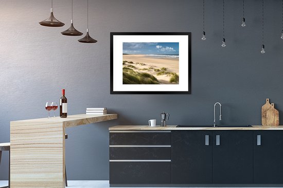 Cadre photo avec poster - Sable - Dune - Mer - 80x60 cm - Cadre poster