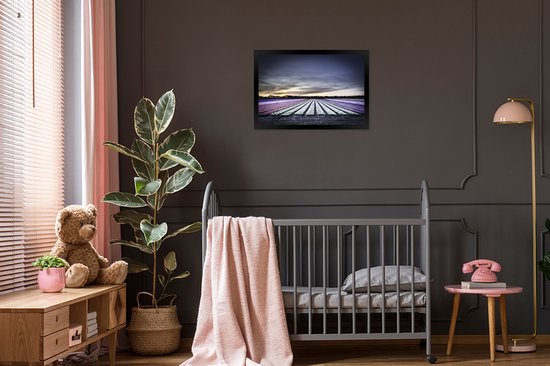 Photo encadrée - Champs de tulipes au Keukenhof en Hollande cadre photo 60x40 cm - Affiche encadrée (Décoration murale salon / chambre)