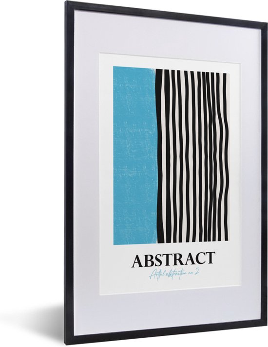 fotolijst-incl-poster-design-blauw-zwart-wit-40x60-cm