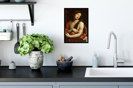 Fotolijst incl. Poster - St. John the Baptist - Leonardo da Vinci - 20x30 cm - Posterlijst