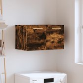 The Living Store Zwevende Wandkast - Gerookt Eiken - 60x36.5x35 cm - Duurzaam Hout