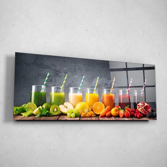 Keuken schilderij 80x32 cm Kies zelf je formaat Glazen Schilderijen Eten &...