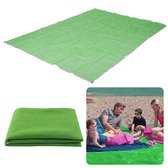 Cheqo® Strandmat - Zandvrij - Groen - 200x150cm - Outdoor - Camping - Picknick - Strand