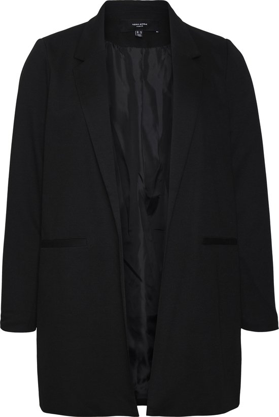 VERO MODA Curve Blazer Lungo Donna Vmverina LS Noos – Giacca Elegante Con Collo A Revers, Maniche Lunghe, Taglio Morbido