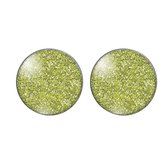 Clip oorbellen- groen-2 cm-Geen gaatjes-Charme Bijoux
