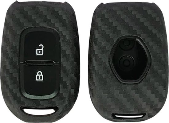 kwmobile autosleutelhoes compatibel met Renault 4-knops Smartkey autosleutel (alleen Keyless Go) - Siliconenhoes in donkerblauw - Sleutelcover