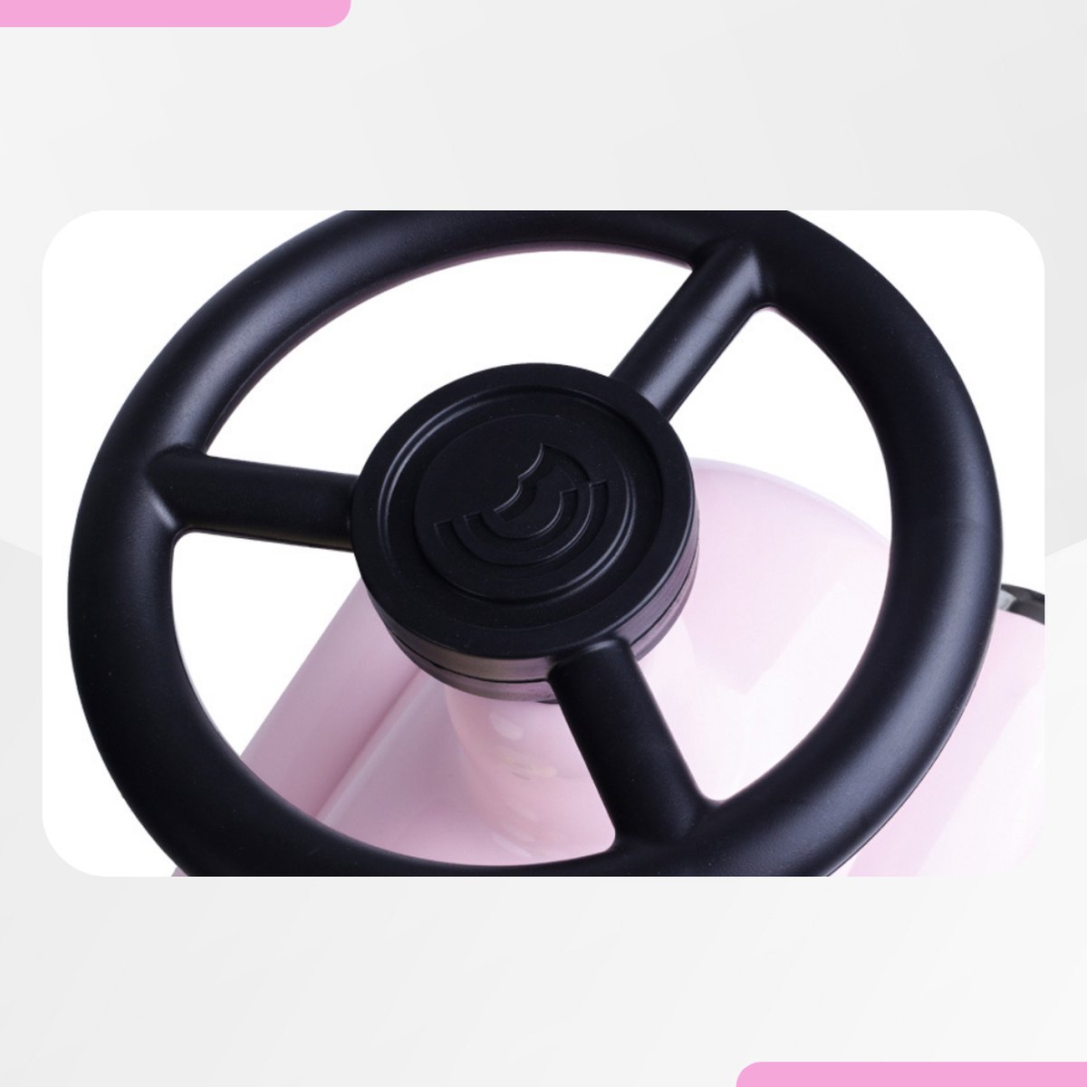Buxibo Retro Loopauto | Loopwagen voor Jongens & Meisjes | 1-3 jaar | Veilig | Stimuleert Motorische Vaardigheden | Roze - 58x29x38cm — afbeelding 6