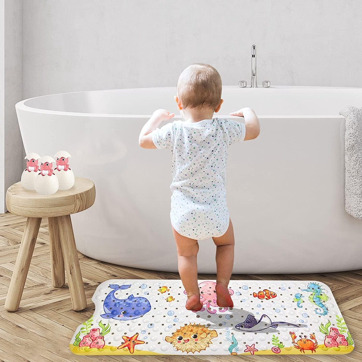 JOTOL Tapis de Baignoire Antidérapant,100 x 40 cm Tapis de Bain