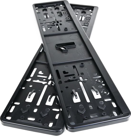 2 x Kentekenplaathouders AUTODROMO zwart voor nummerplaat van 520 x 110 mm. Set a 2 stuks