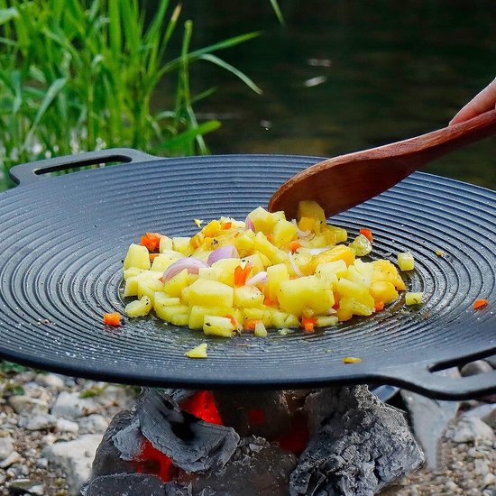 Poêle à griller BBQ coréenne - Plaque ronde avec plaque à induction et cuisinière à