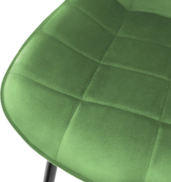 Warraich Set van 2 Fluwelen Eetkamerstoelen - Ergonomisch met Rugleuning - Crème Wit