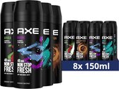 Bol.com AXE Deodorant Bodyspray Mix Geschenkset - 8 stuks - Voordeelverpakking aanbieding