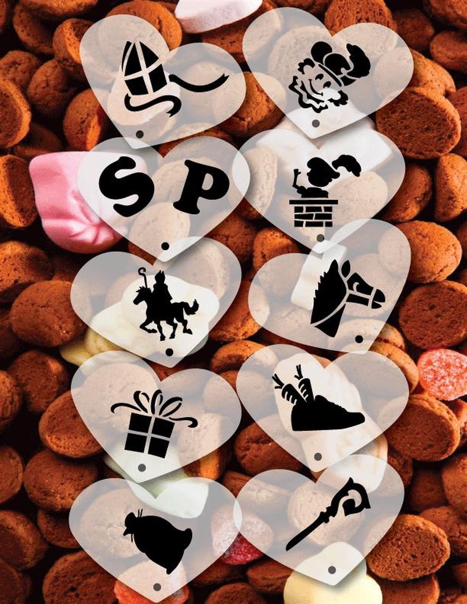 Sint stencils | Sinterklaas Schminksjablonen | Joli | sinterklaas stempelen | Mylar stencils