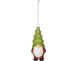 Home and Styling kersthanger gnome/dwerg/kabouter - kunststof - 12,5 cm