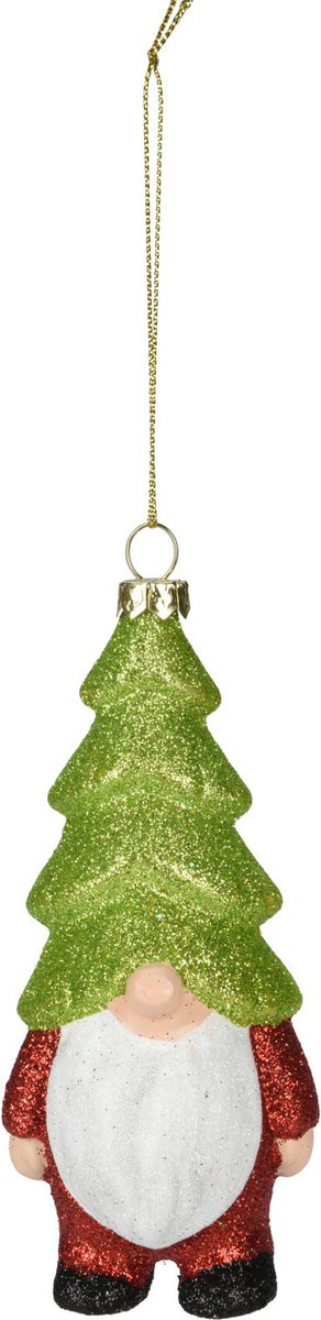 Home & Styling Home and Styling kersthanger gnome/dwerg/kabouter - kunststof - 12,5 cm Groen