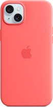 Apple Siliconenhoesje met MagSafe geschikt voor iPhone 15 Plus - Guava