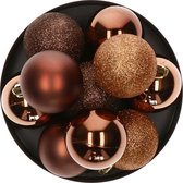 Boules de Noël Atmosphera - 5x pièces - bronze - plastique - 5 cm