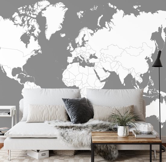 Fotobehang Wereldkaart - Vliesbehang - 400 x 280 cm